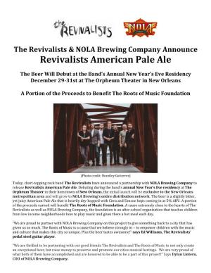 Revivalists American Pale Ale
