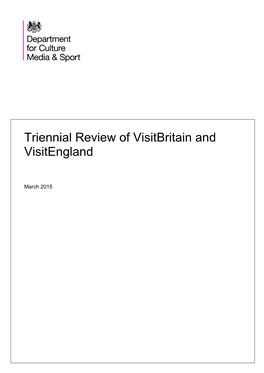 Triennial Review of Visitbritain and Visitengland