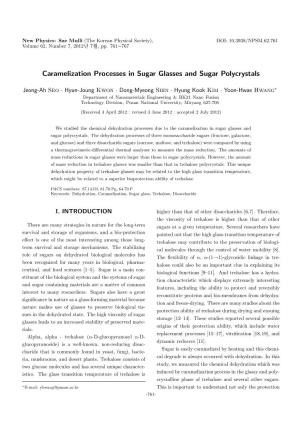 Caramelization Processes in Sugar Glasses and Sugar Polycrystals