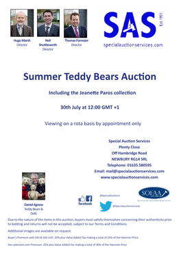 Summer Teddy Bears Auction