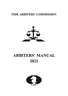 FIDE Arbiters' Manual 2021