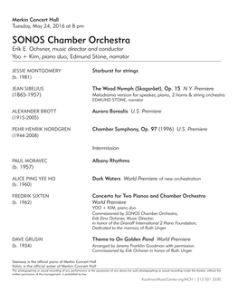 Read the Complete Concert's Program