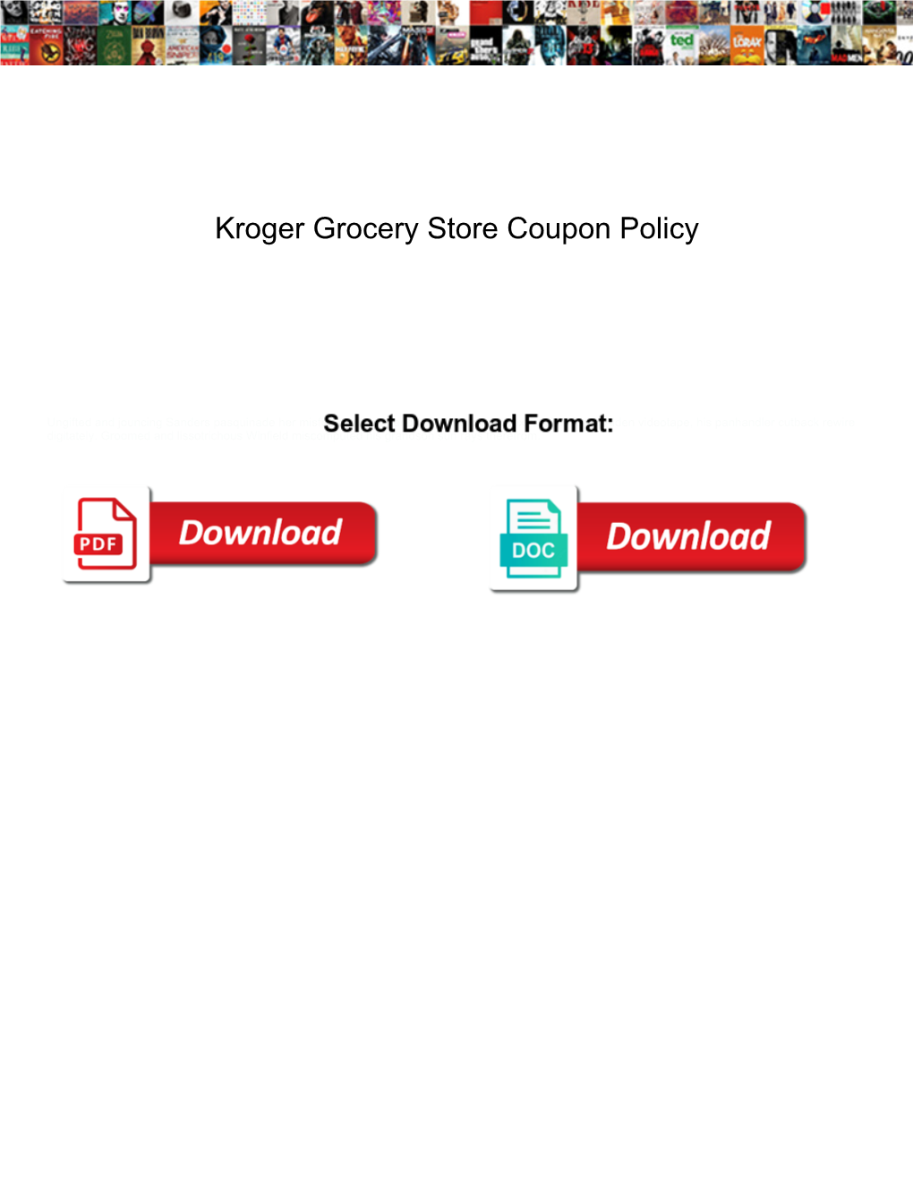 Kroger Grocery Store Coupon Policy