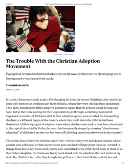 The Trouble with the Christian Adoption Movement | New Republic