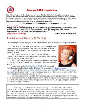 Join Us for Our January 11 Meeting