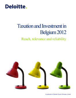 Belgium Taxation and Investment 2012