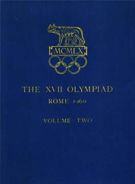 Rome Olympic Games Official Report Volume Two, Part 1