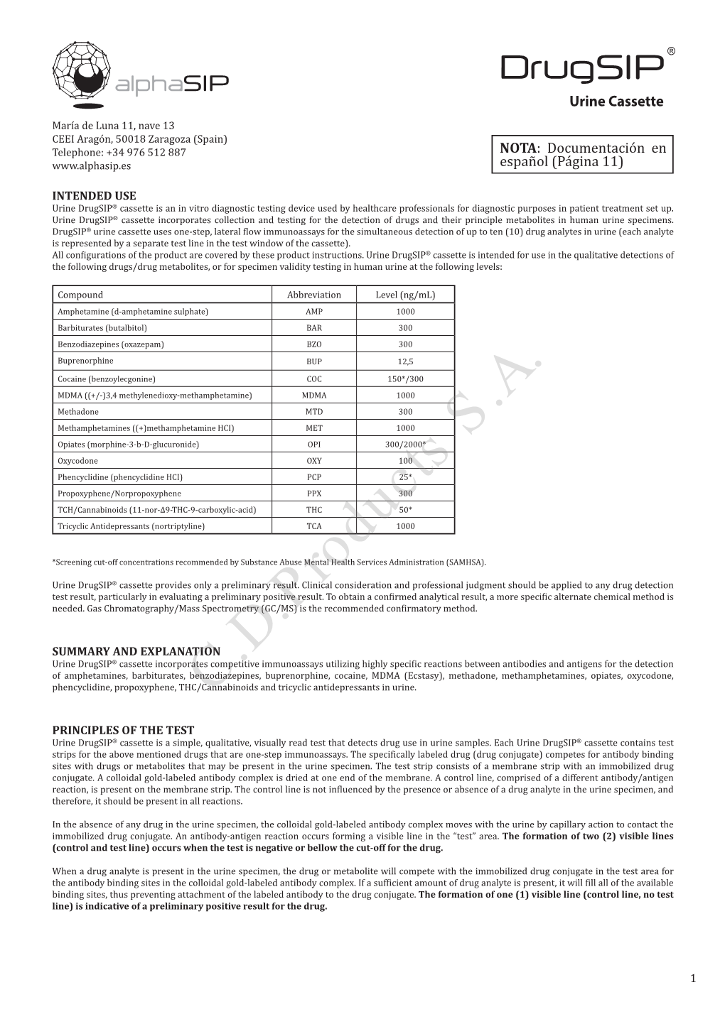 C.D.Products S.A. Dip Procedure 1