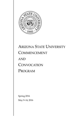 Spring 2016 Commencement Program