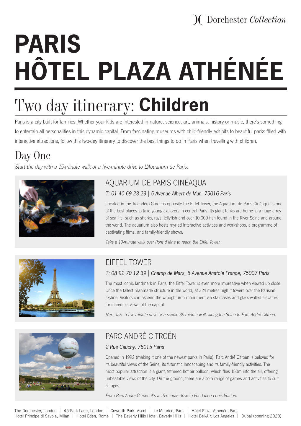 PARIS HÔTEL PLAZA ATHÉNÉE Two Day Itinerary: Children Paris Is a City Built for Families