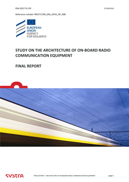 Study on the Architecture of On-Board Radio Equipment