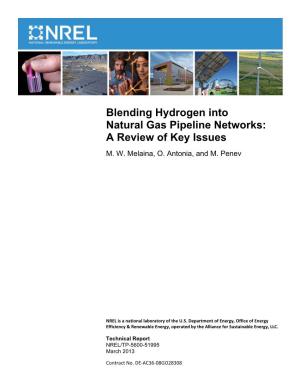 Blending Hydrogen Into Natural Gas Pipeline Networks: a Review of Key Issues