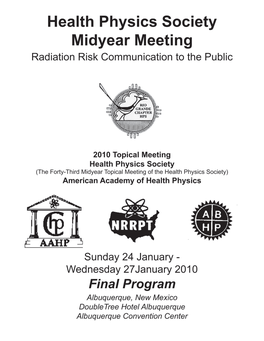 2010 HPS Midyear Meeting Final Program