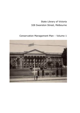 State Library of Victoria 328 Swanston Street, Melbourne Conservation