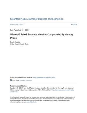 Why Os/2 Failed: Business Mistakes Compounded by Memory Prices