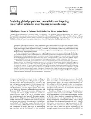 Predicting Global Population Connectivity and Targeting Conservation Action for Snow Leopard Across Its Range