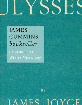 JAMES CUMMINS Bookseller Catalogue 115 Winter Miscellany James Cummins Bookseller Catalogue 115 Winter Miscellany to Place Your Order, Call, Write, E-Mail Or Fax