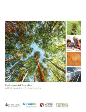 Environmental Education: a Brief Guide for U.S. Grantmakers