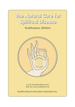 The Natural Cure for Spiritual Disease
