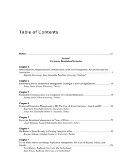 Table of Contents