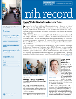 September 26, 2014, NIH Record, Vol. LXVI, No. 20