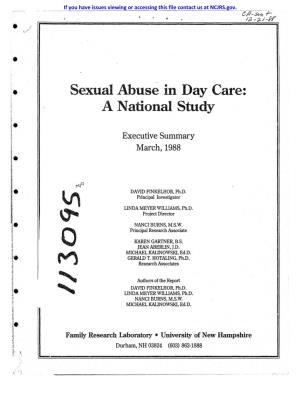 Sexual Abuse in Day Care: a National Study