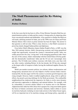 The Modi Phenomenon and the Re-Making of India Brahma Chellaney