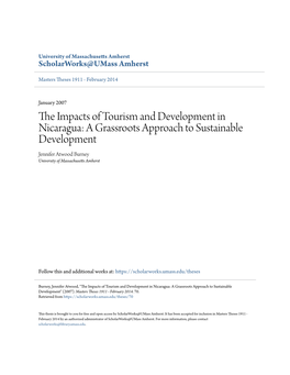 The Impacts of Tourism and Development in Nicaragua: a Grassroots Approach to Sustainable Development