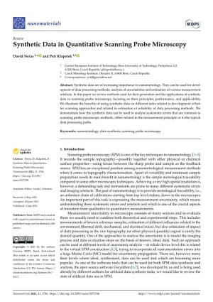 Synthetic Data in Quantitative Scanning Probe Microscopy