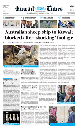 Australian Sheep Ship to Kuwait Blocked After ‘Shocking’ Footage WHO Says Australia Exported Listeria-Tainted Melons to Kuwait