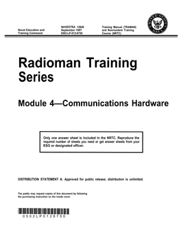 US Navy Radioman Training Series
