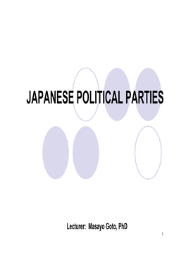 Japanese Political Parties