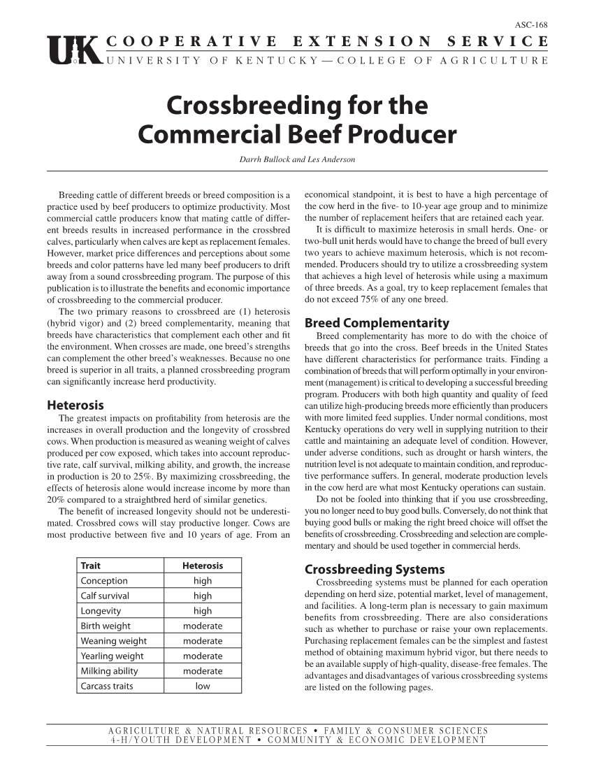 ASC168: Crossbreeding for the Commercial Beef Producer
