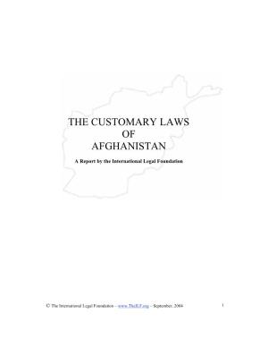 The Customary Laws of Afghanistan