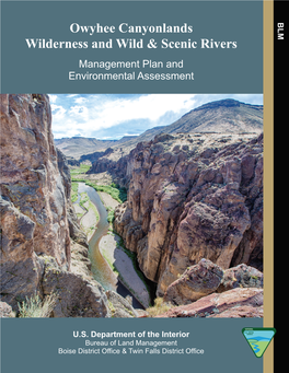Owyhee Canyonlands Wilderness and Wild & Scenic Rivers Management