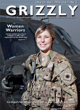 Women Warriors Female Soldiers Are a Force Multiplier on 40Th CAB’S Deployment to the Middle East Pages 4-5