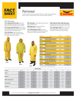 Sheet Rainwear