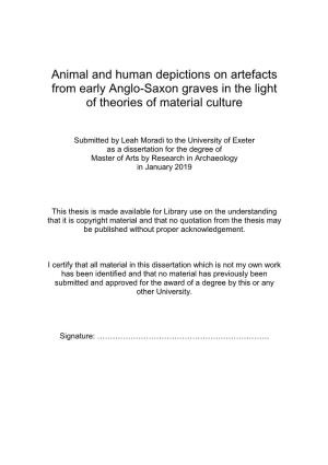 Animal and Human Depictions on Artefacts from Early Anglo-Saxon Graves in the Light of Theories of Material Culture