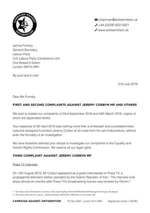 Corbyn Disciplinary Letter 2018 2 Unsigned