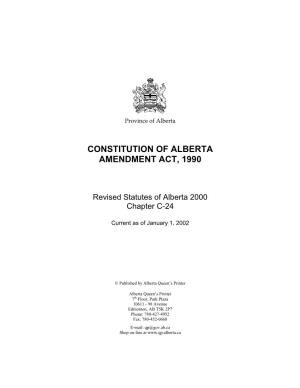 Constitution of Alberta Amendment Act, 1990