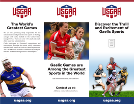 Discover the Thrill and Excitement of Gaelic Sports the World's Greatest