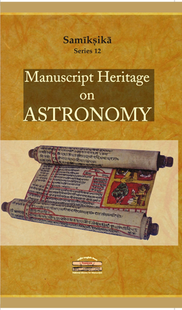 Manuscript Heritage on Astronomy Samīkṣikā - 12