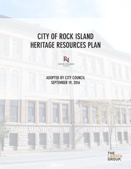 Rock Island Heritage Resources Plan