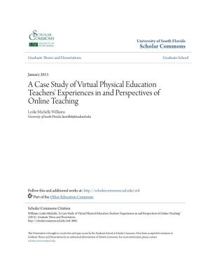 A Case Study of Virtual Physical Education Teachers' Experiences In