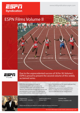 ESPN Films Volume II