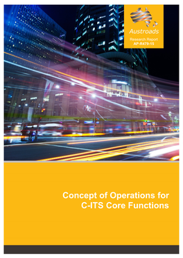 Concept of Operations for C-ITS Core Functions