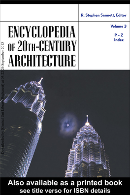 Encyclopedia of 20Th- Century Architecture