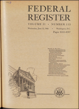 Federal Register Volume 31 • Number 115