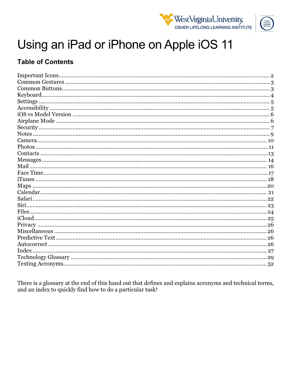 Using an Ipad Or Iphone on Apple Ios 11