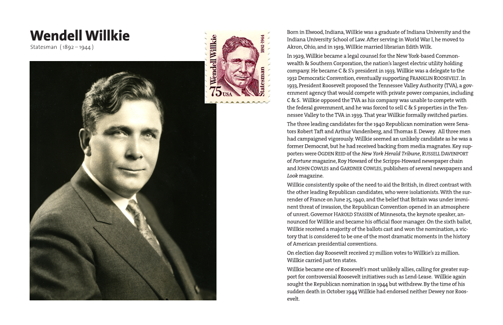 Wendell Willkie Indiana University School of Law